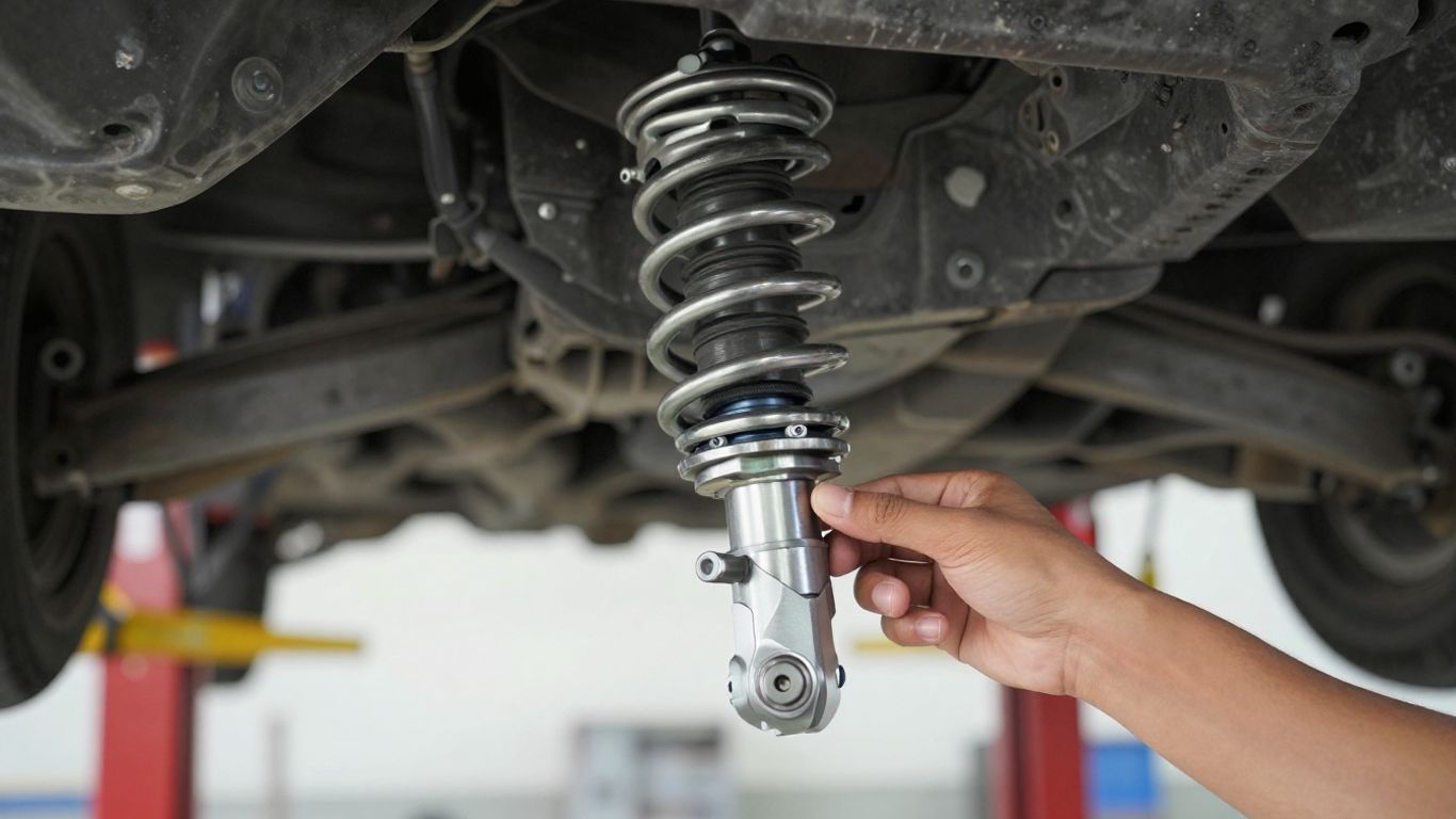 Verschlissenes Fahrwerksteil bei genauer Prüfung
