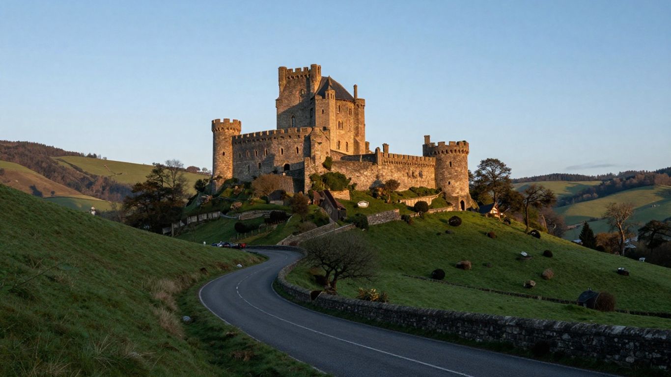 Kastelenroute Zuid-Limburg met auto en kastelen
