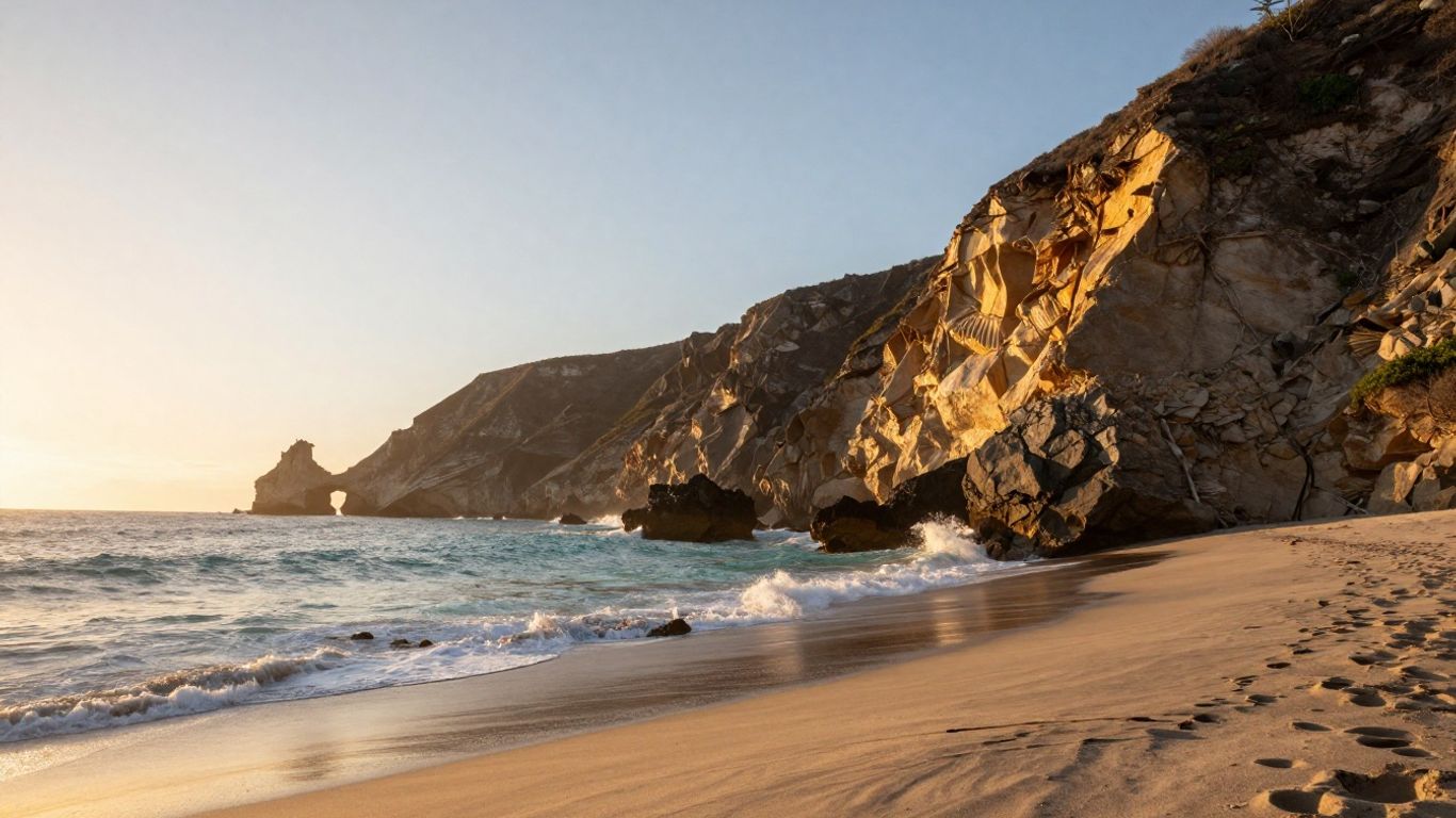 Panoramic view of Mexican Pacific coastline