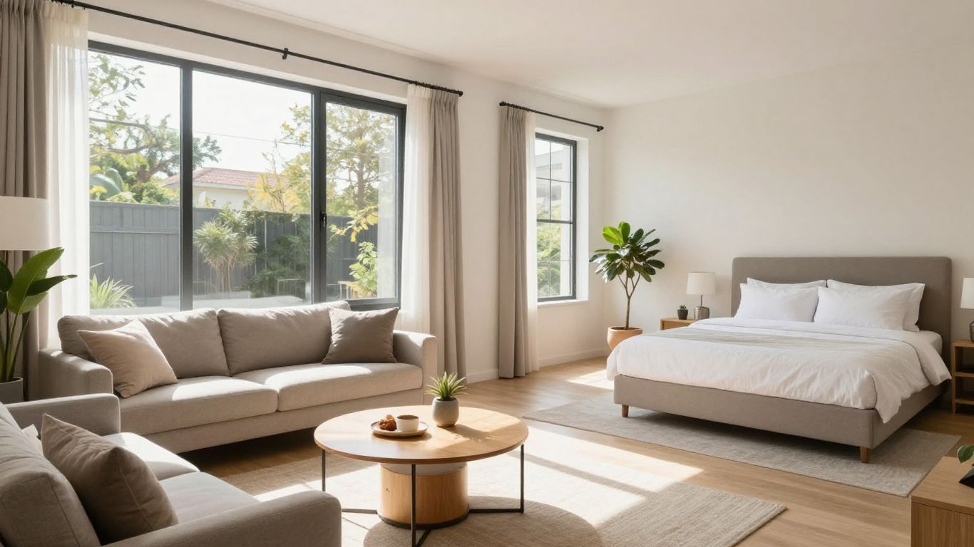 Ferienwohnung mit stilvollem Interieur und Tageslicht