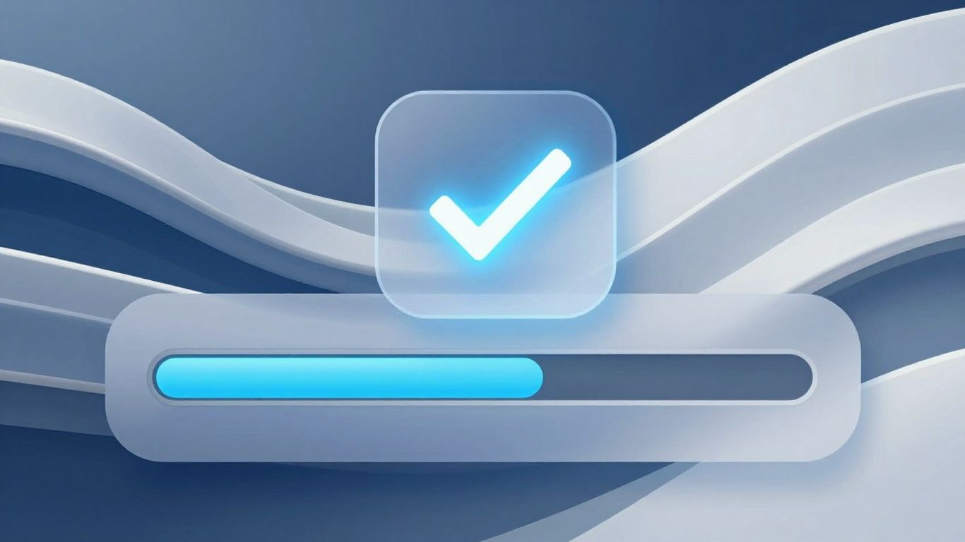 Install Assistant progress bar with a checkmark.