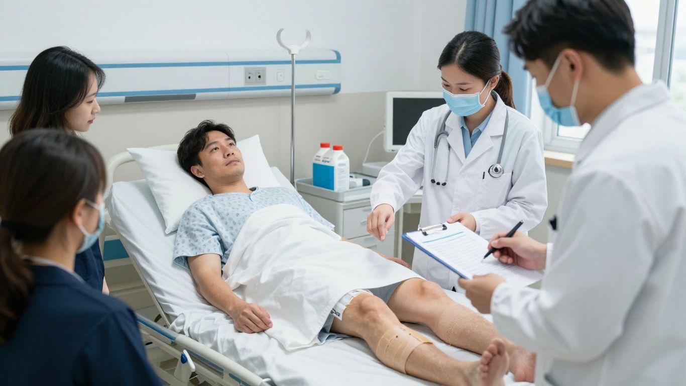 Multidisciplinary team planning complex wound care