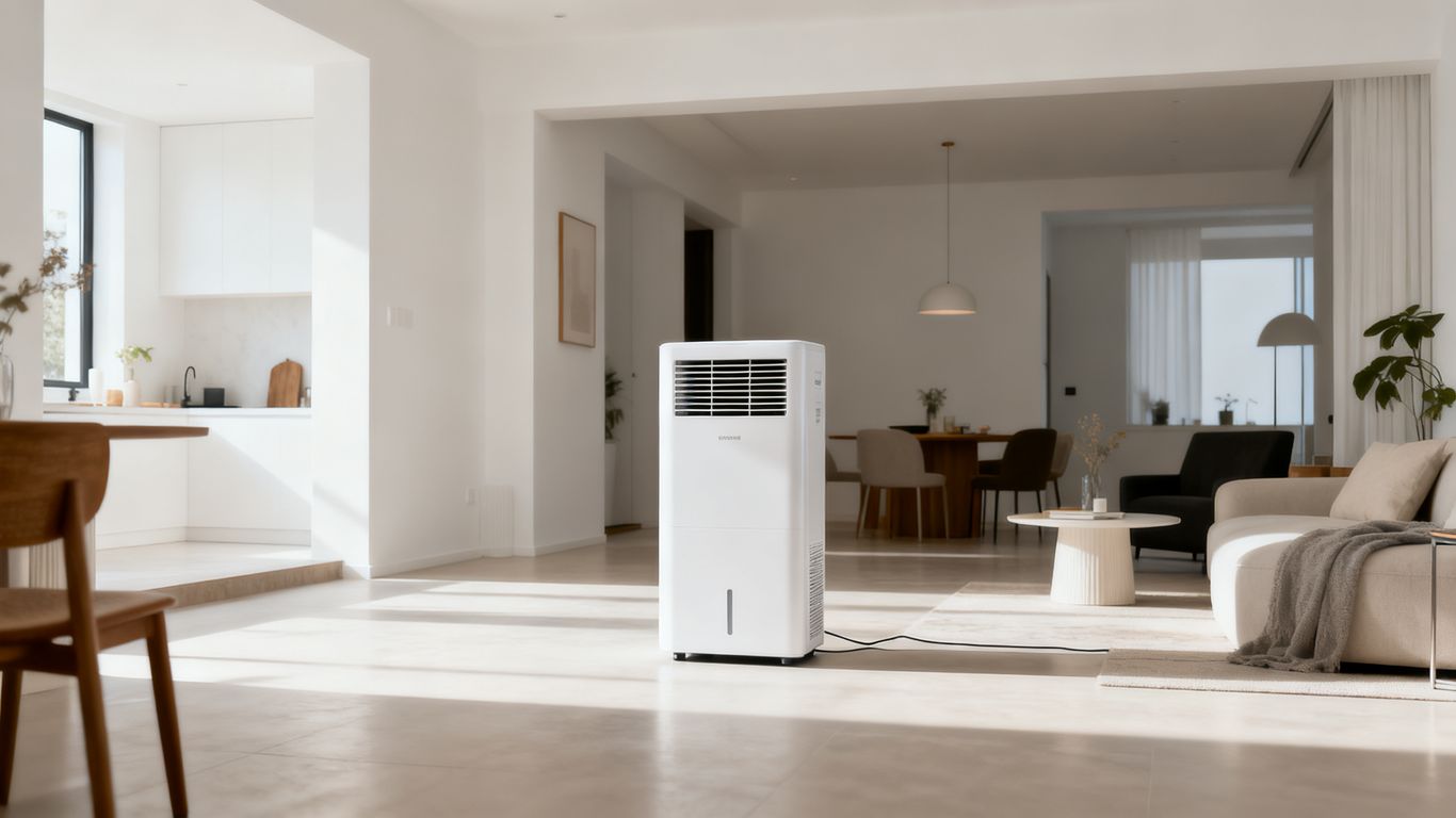 Positioning a dehumidifier for airflow