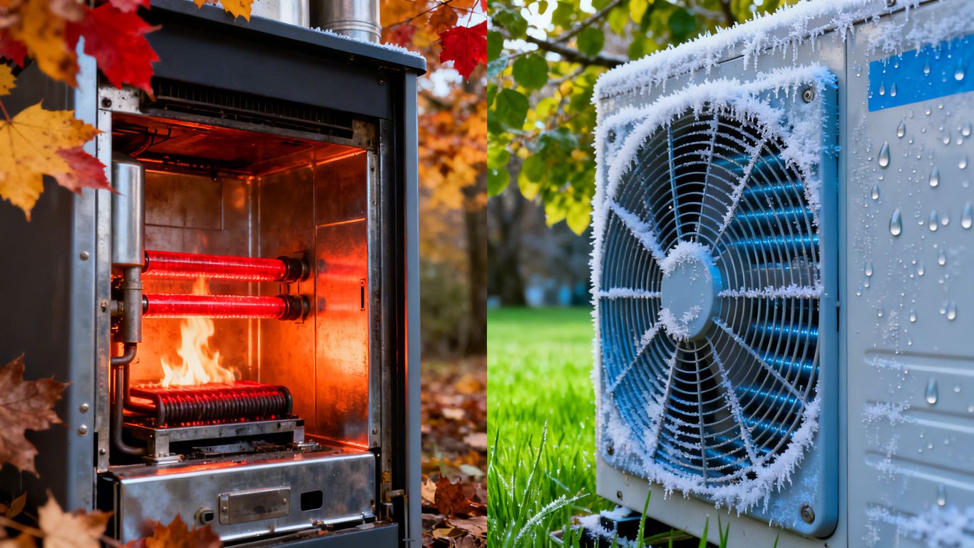 Furnace and air conditioner units for home climate control.