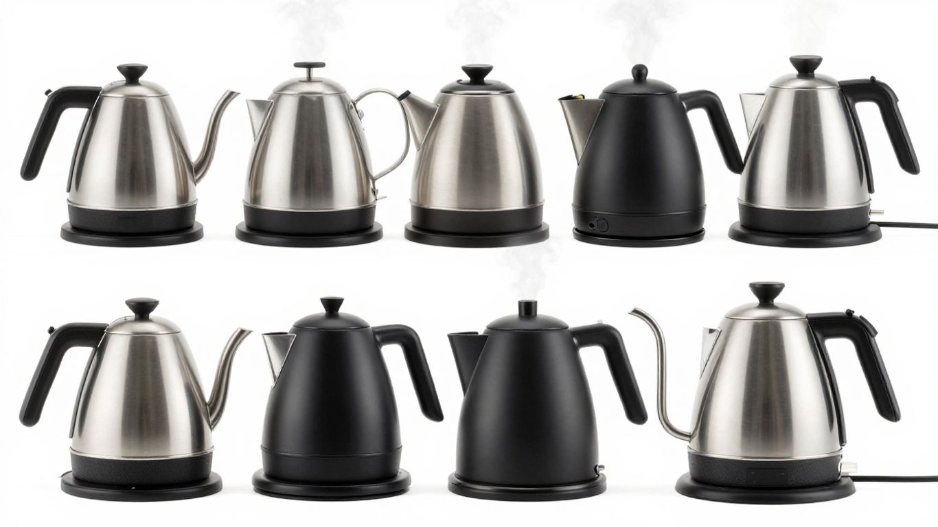 Various electric kettles on sale