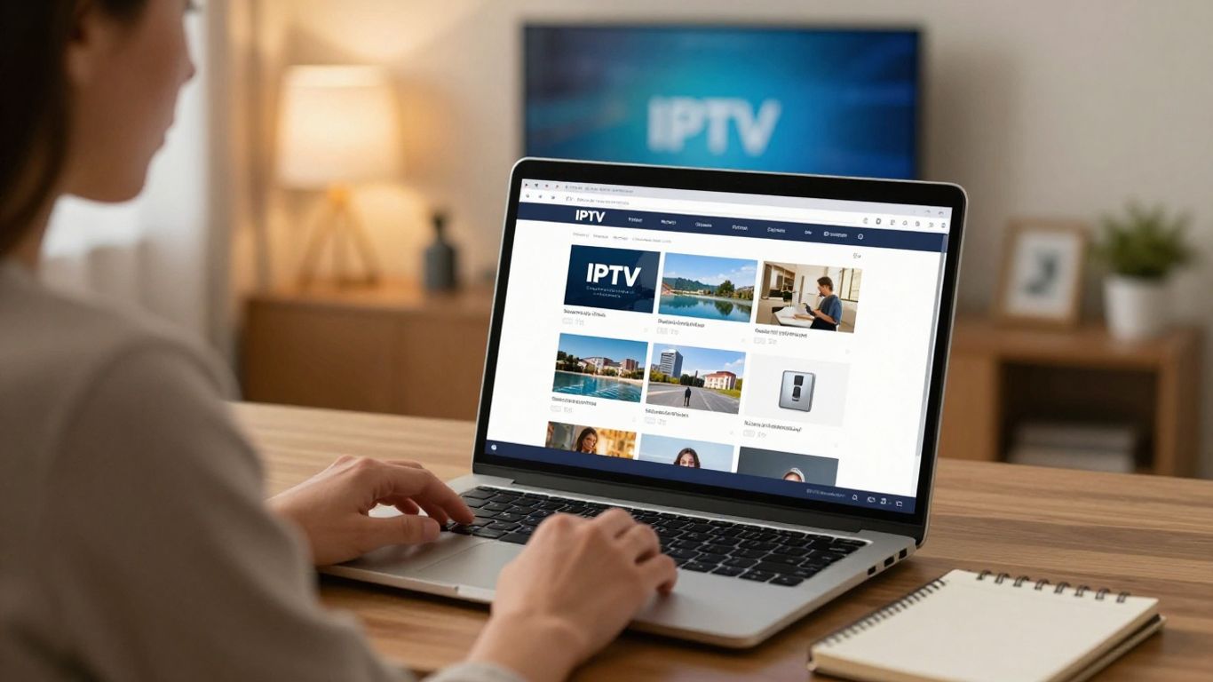 A person reviewing IPTV provider details