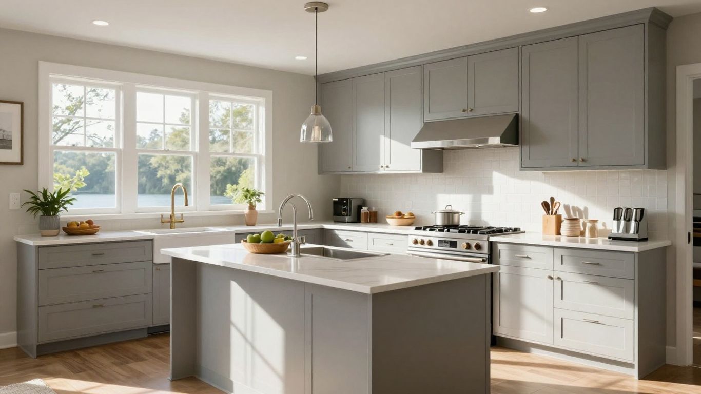 Modern kitchen renovation in Berkeley Lake, Georgia.