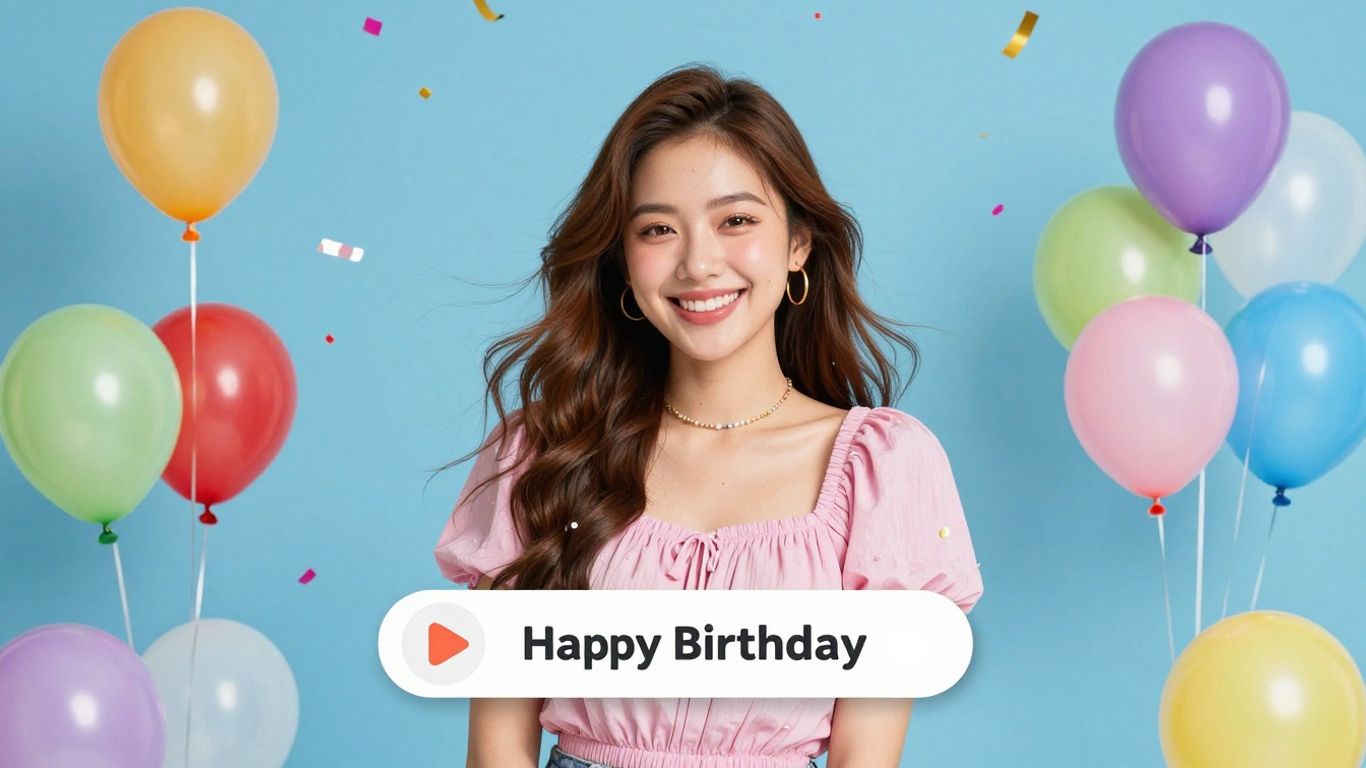 AI birthday song video thumbnail