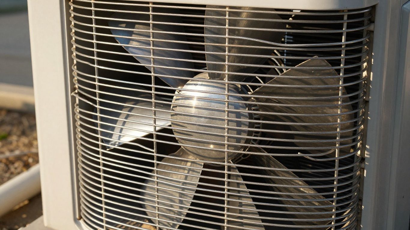 Clean air conditioner fan blades ready for summer.