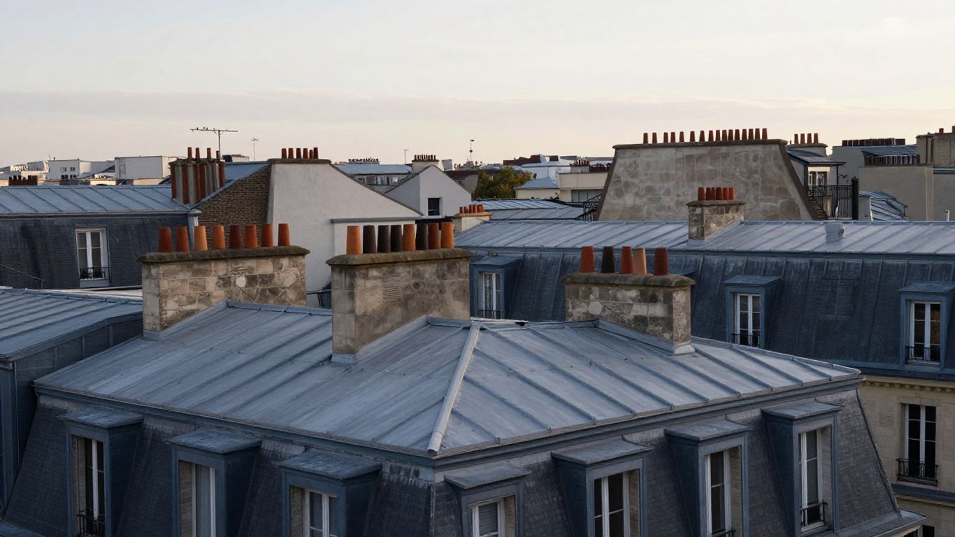 Vue des toits parisiens classiques