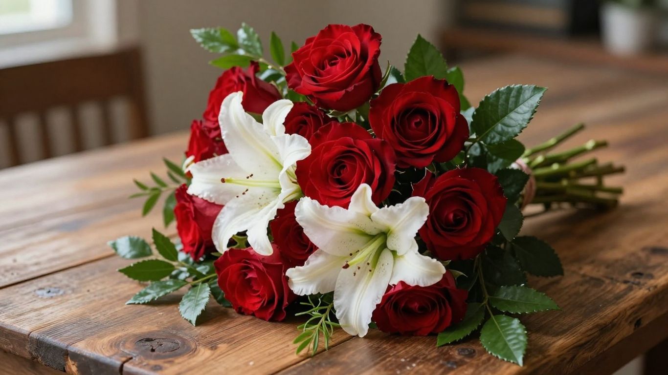 Romantic anniversary bouquet inspiration