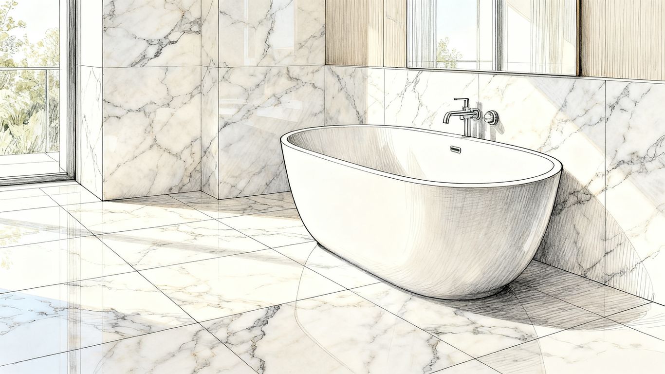 Luxurious natural stone bathroom design