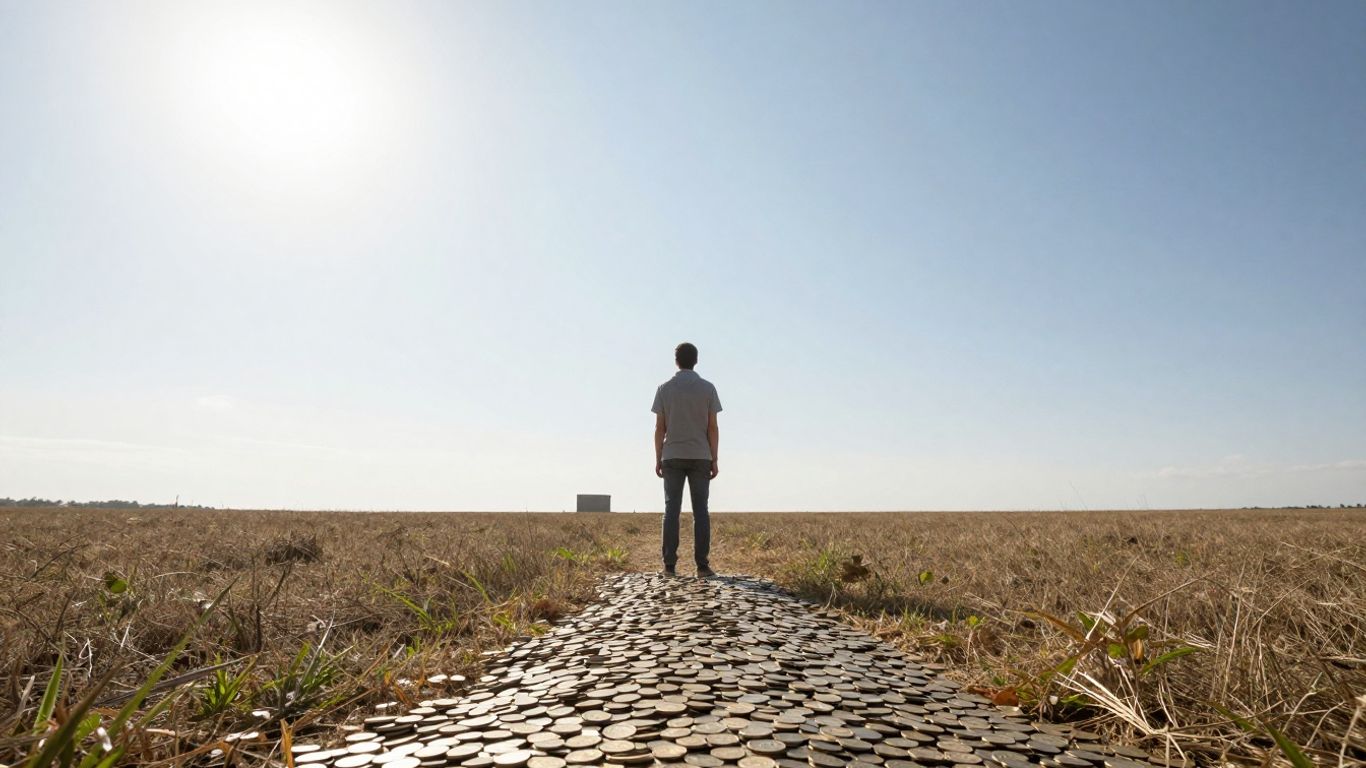 Persona construyendo un futuro financiero sólido y brillante.