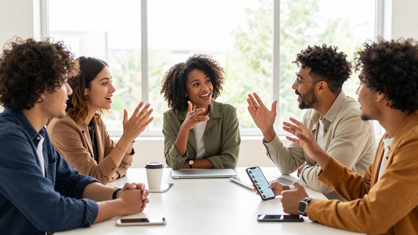 Brand partners collaborating with a social media influencer agency.