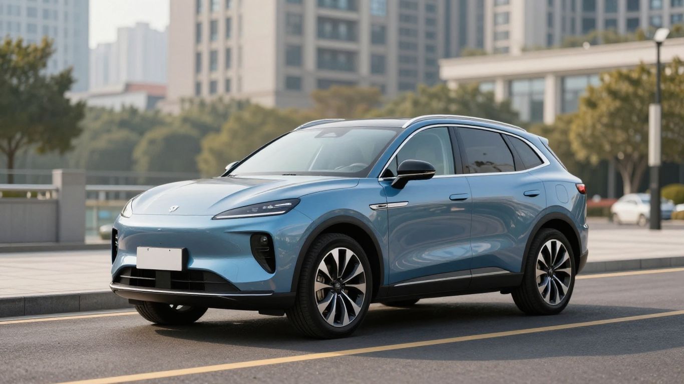 Luxury SUV on a road, symbolizing secure investment.