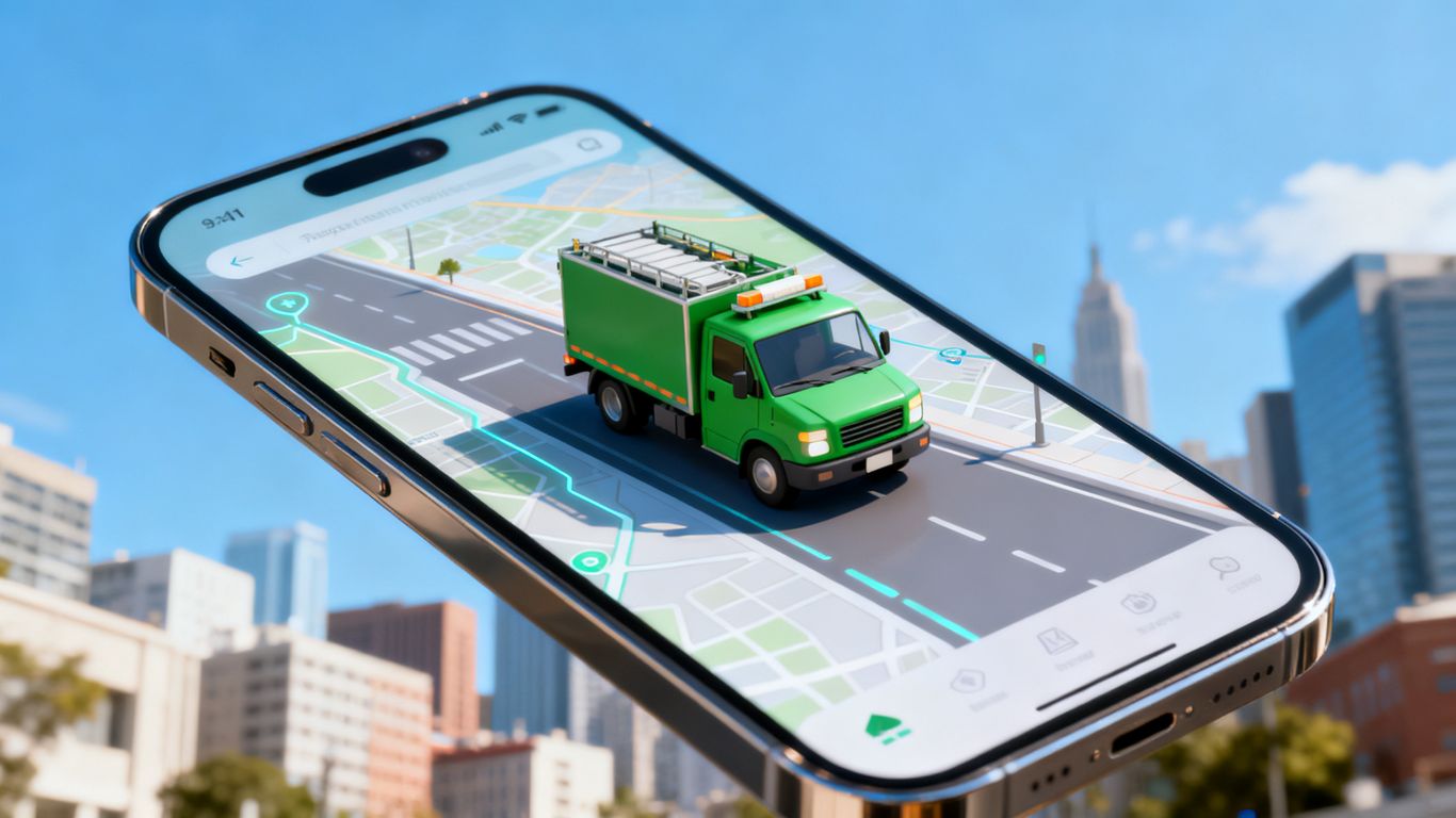 Technician navigating via a mobile interface