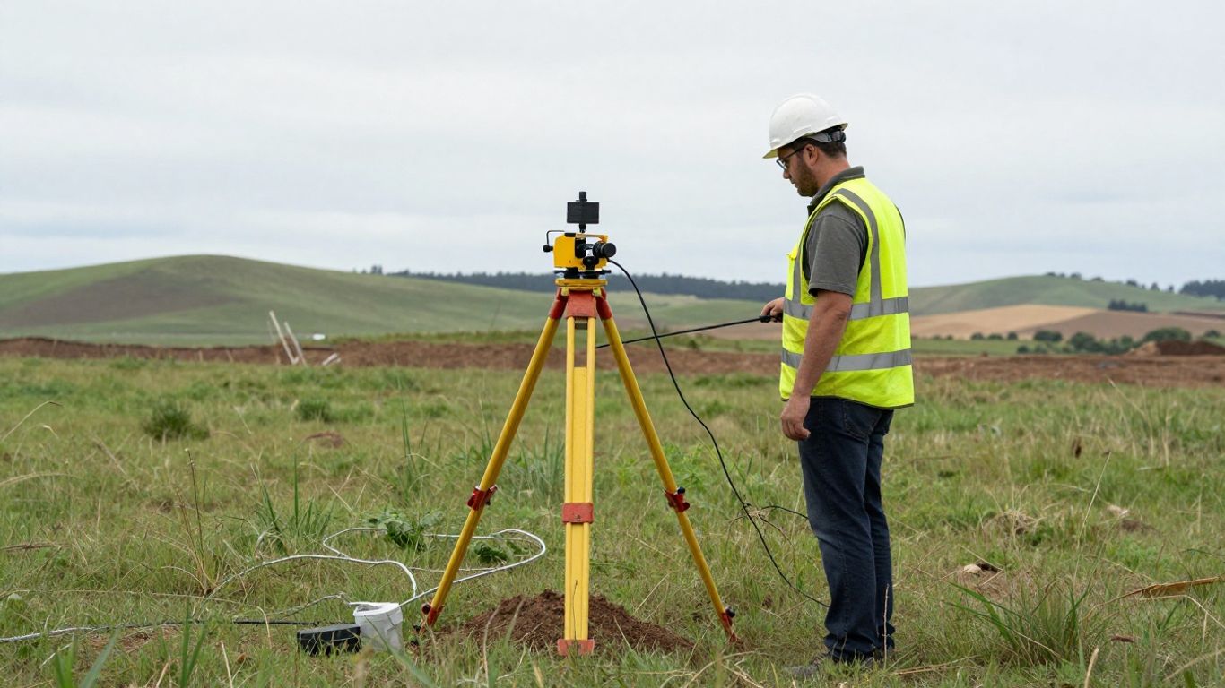 Geotechnical soil testing crew on site