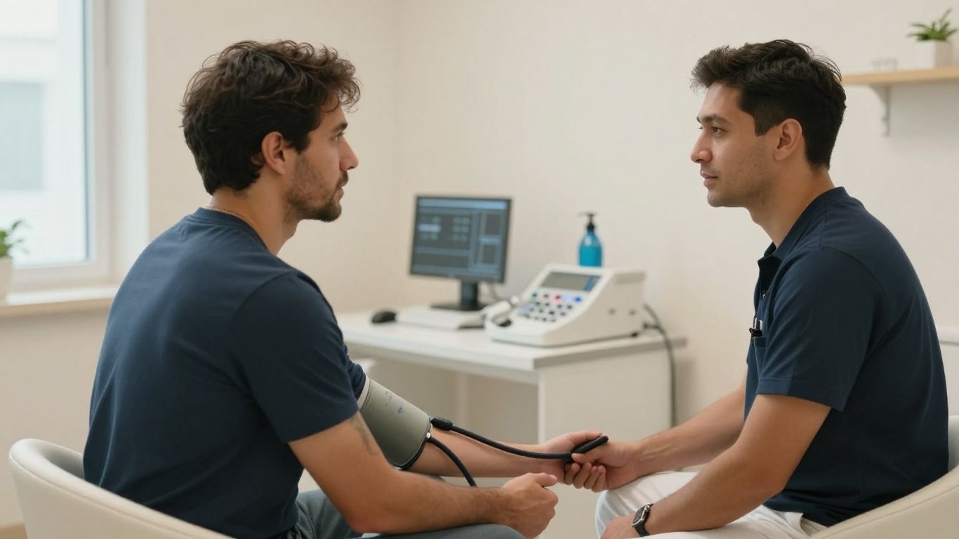A patient speaking with a cardiologist in Dubai
