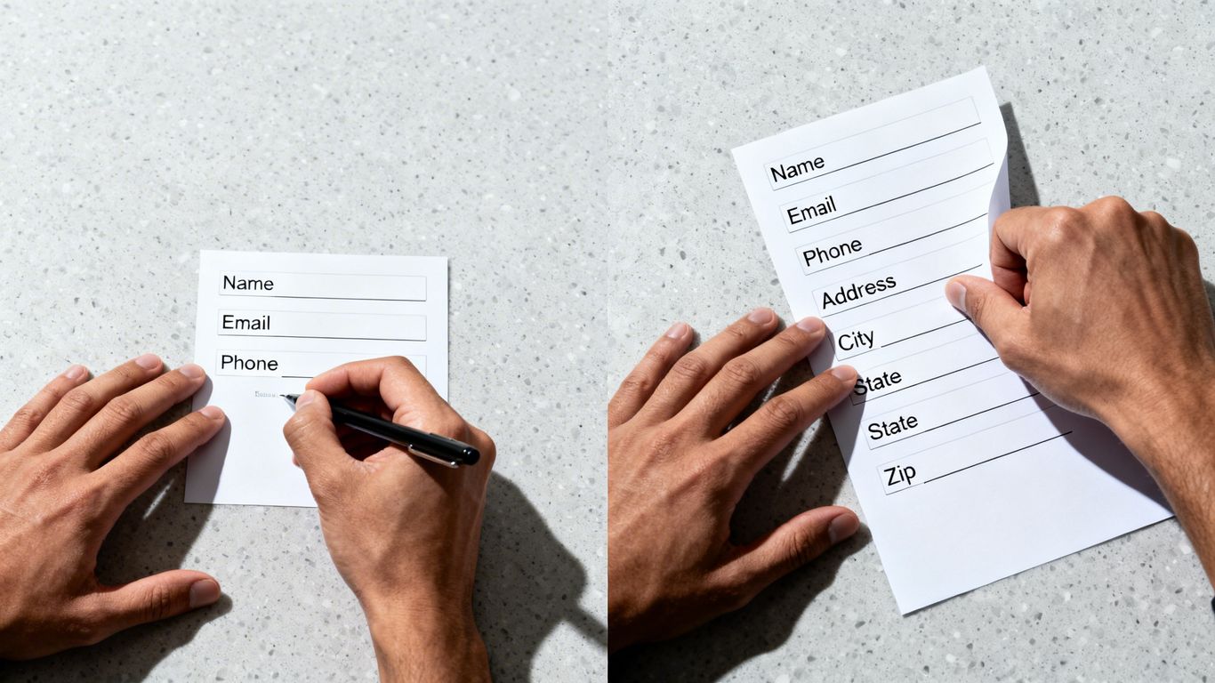 3 Form Fields vs 7: Why Shorter Forms Get More Countertop Leads