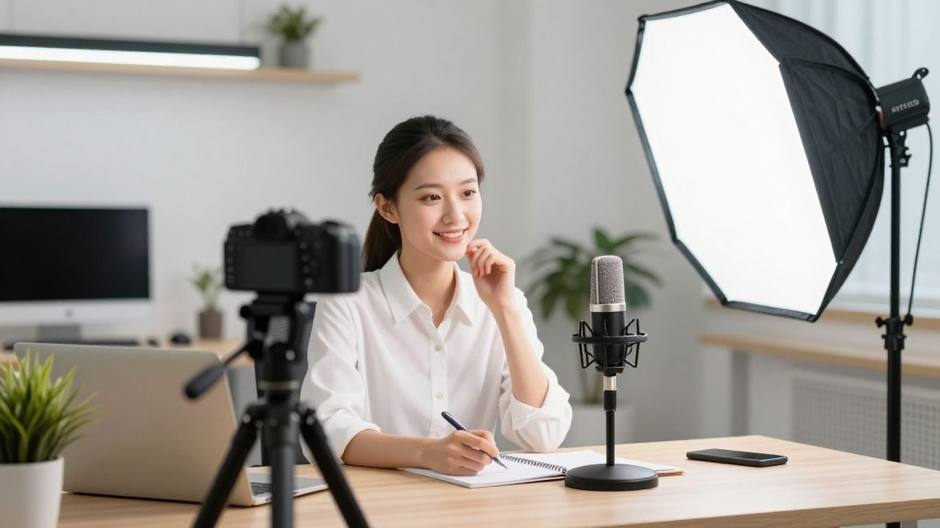 Professional video equipment setup for high quality testimonials