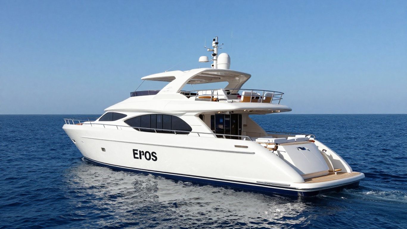 Eros yacht sailing on the ocean