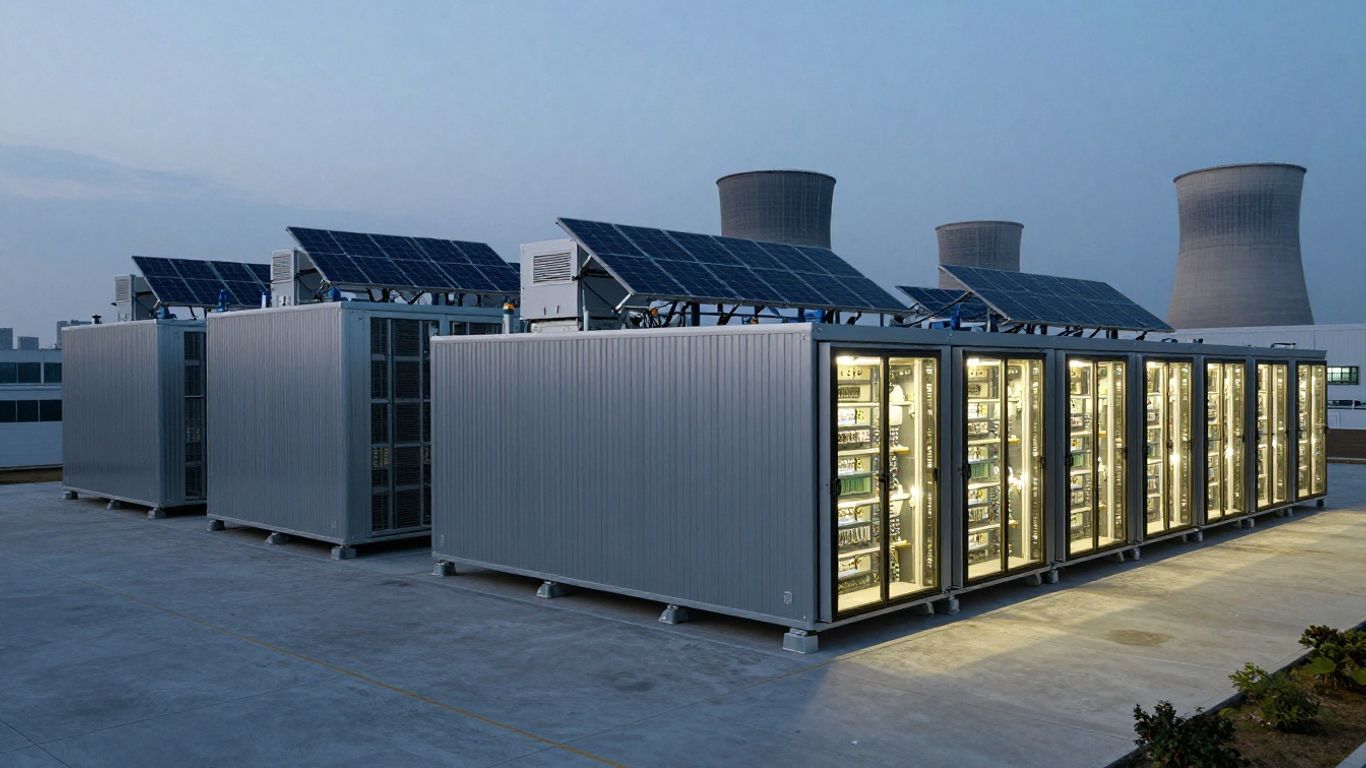 Data center microgrid equipment beside cooling systems