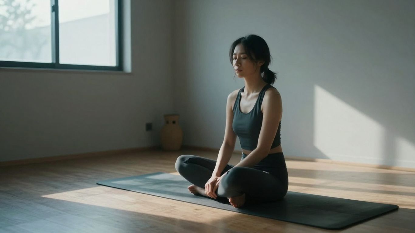 Calm morning meditation practice