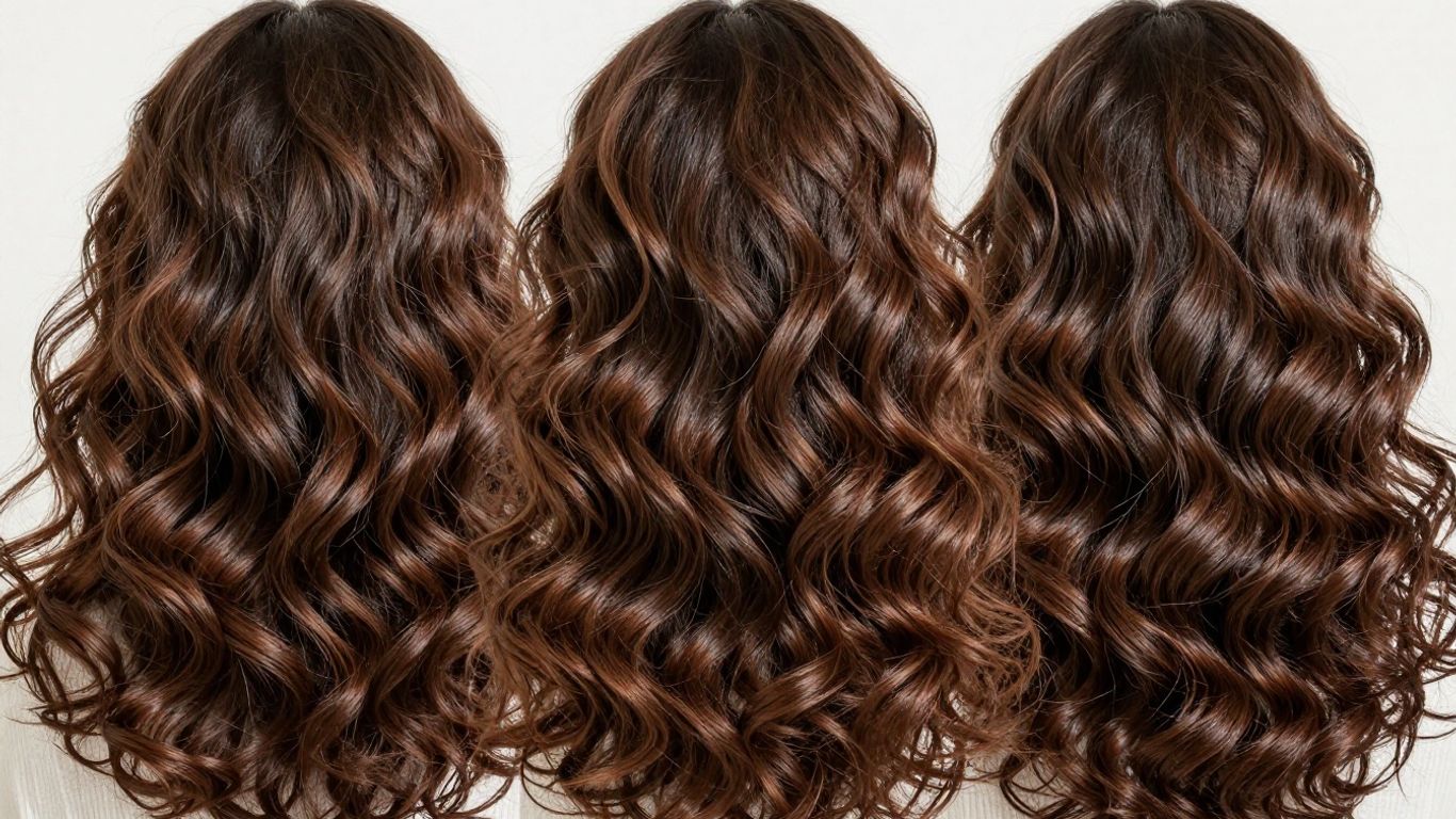 Healthy, defined type 2C and 3A curls with shine.