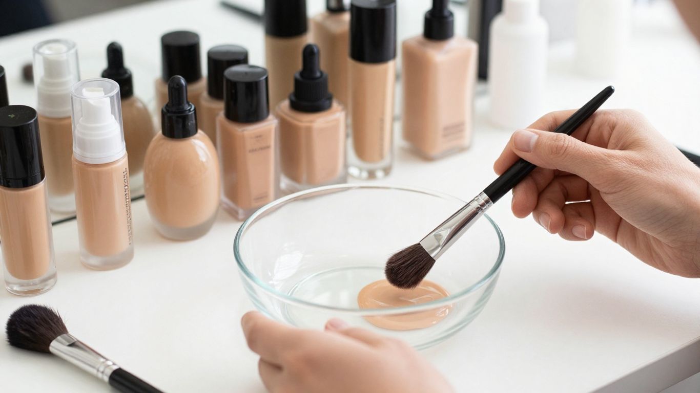 Layering foundation and primer for smooth skin