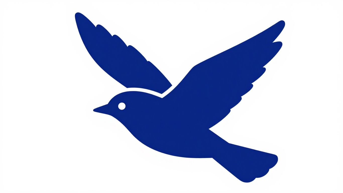 Ubersuggest logo, a blue bird in flight.