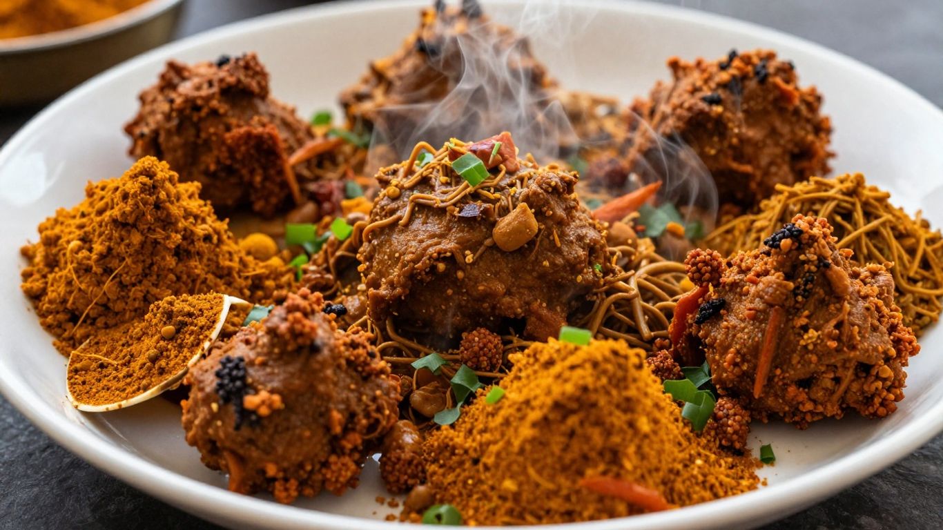 Authentic Punjabi food dish with vibrant colors.