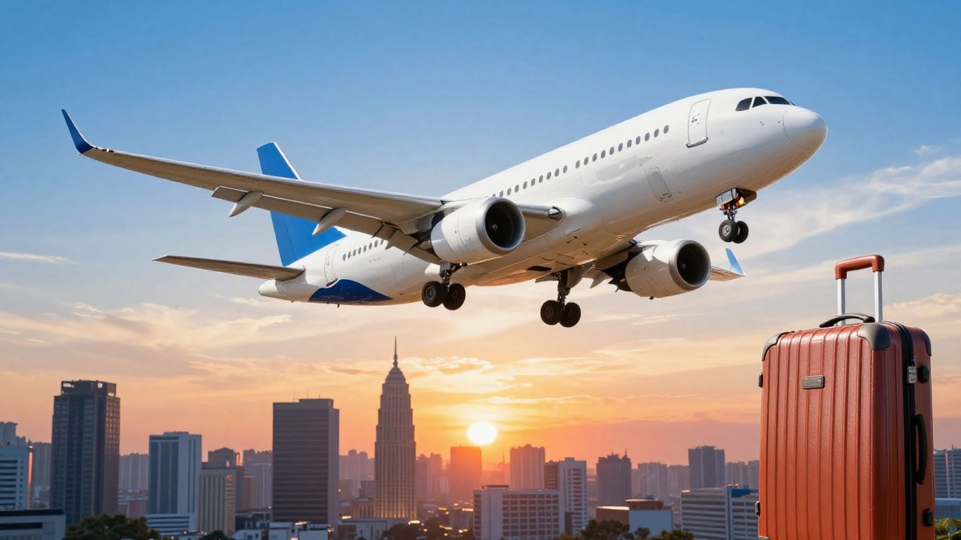 Expedia travel booking interface with flight and hotel options.