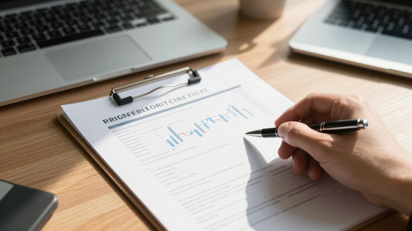 Persona trabajando en finanzas empresariales con un presupuesto.