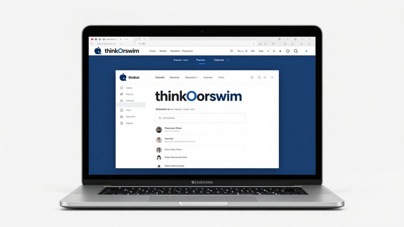 MacBook Pro with thinkorswim application open