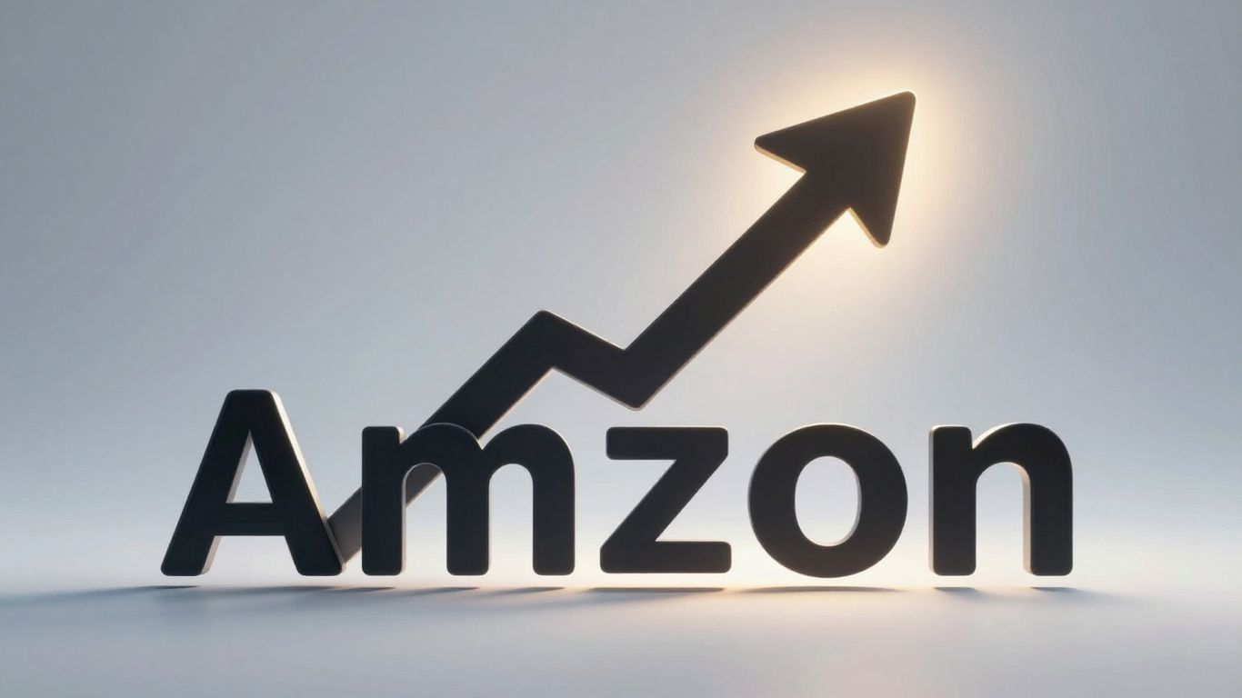 Amazon PPC flywheel graphic with upward growth arrow.
