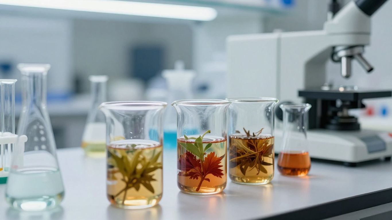investigación de ingredientes en laboratorio