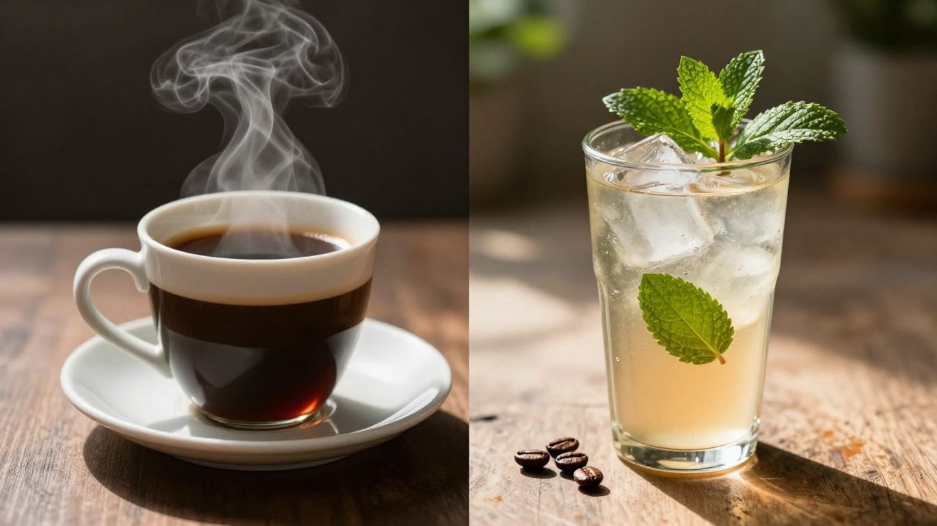 THC cold brew and regular coffee comparison