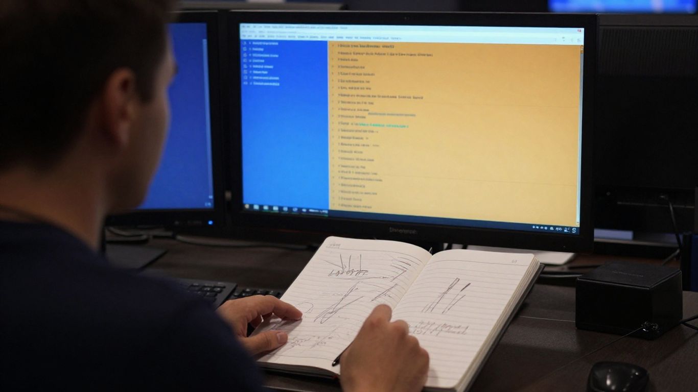 Trader reviewing a focused market setup