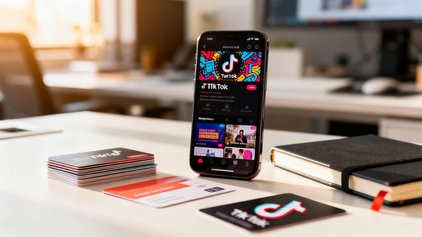 Hashtags TikTok organisés sur un écran mobile
