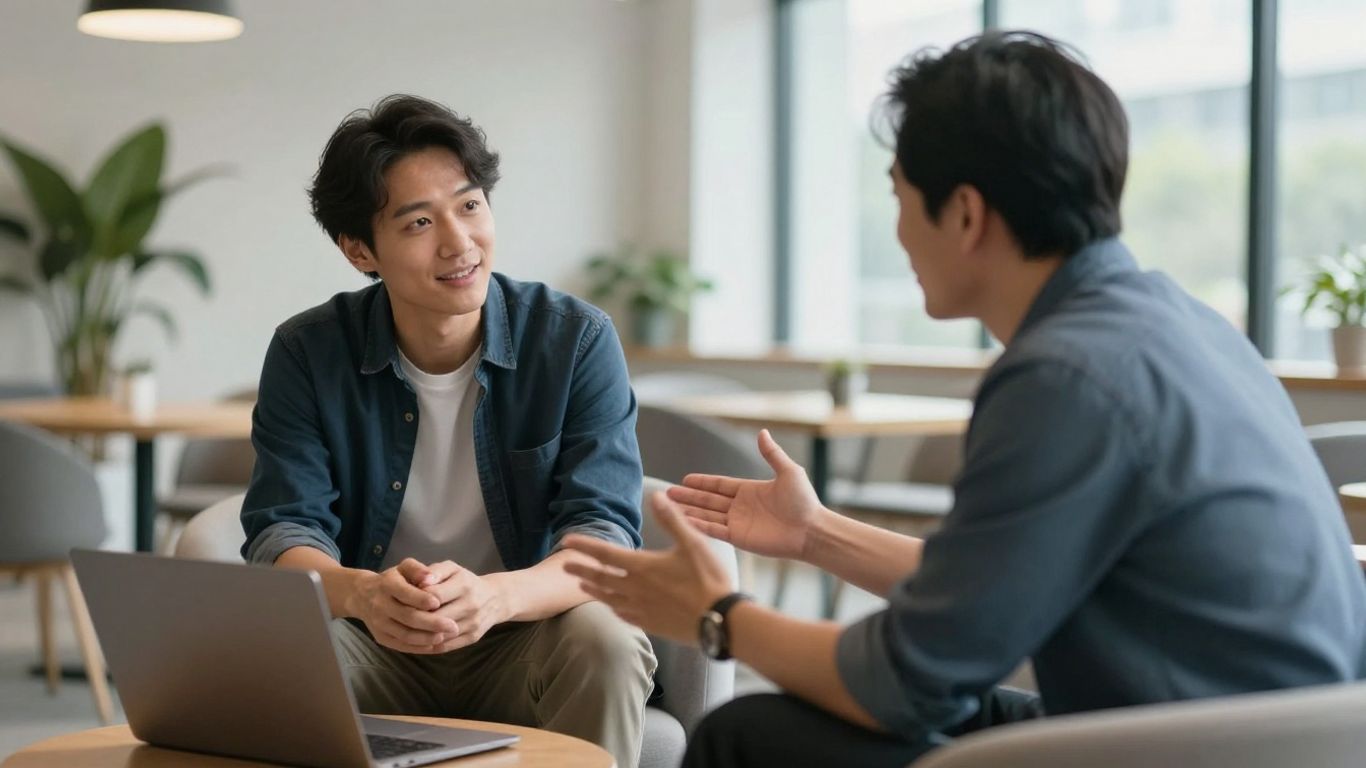 Mentorship session between two distributors