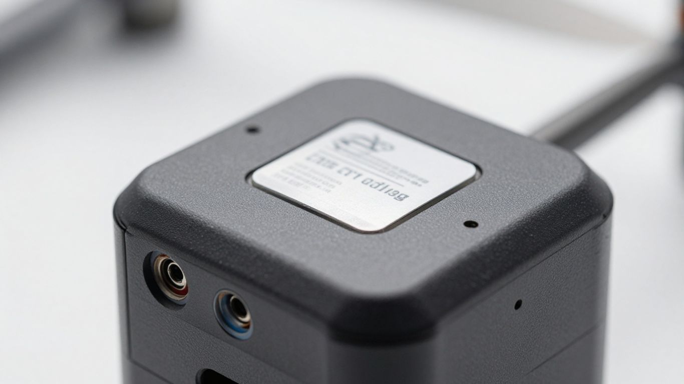 Close-up of a modern drone battery.