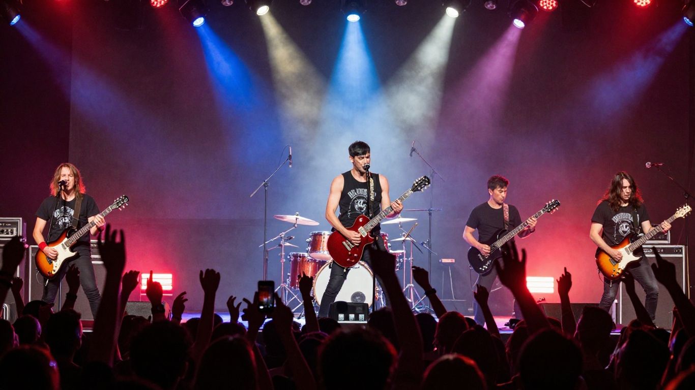 AI rock music video generator visuals