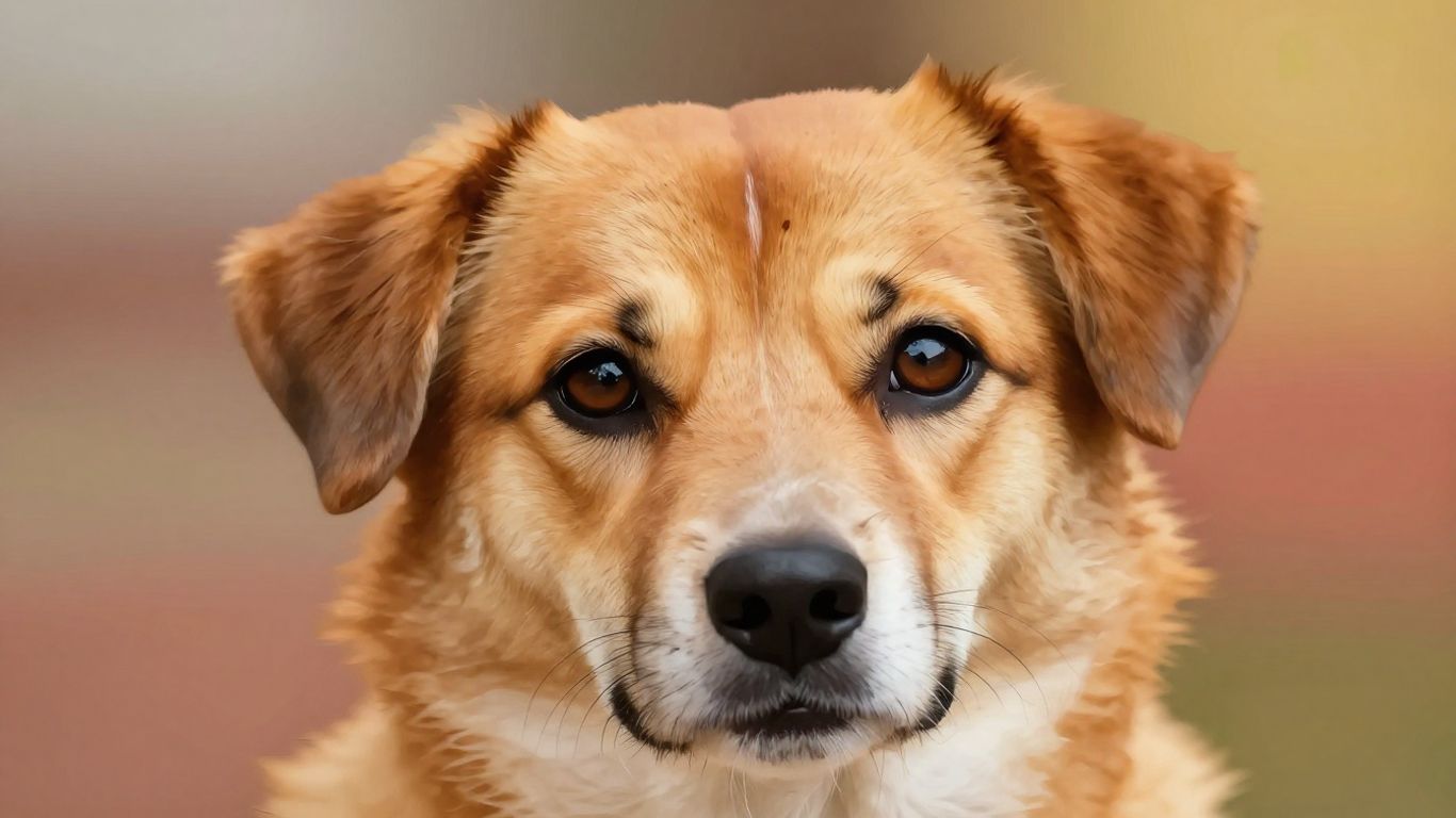 AI-generated portrait of a dog's face.