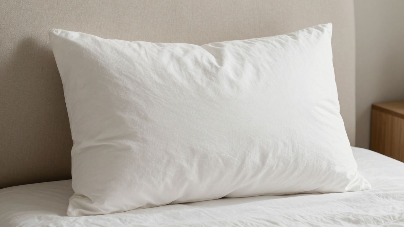 Brooklinen Marlow contour pillow on a bed.