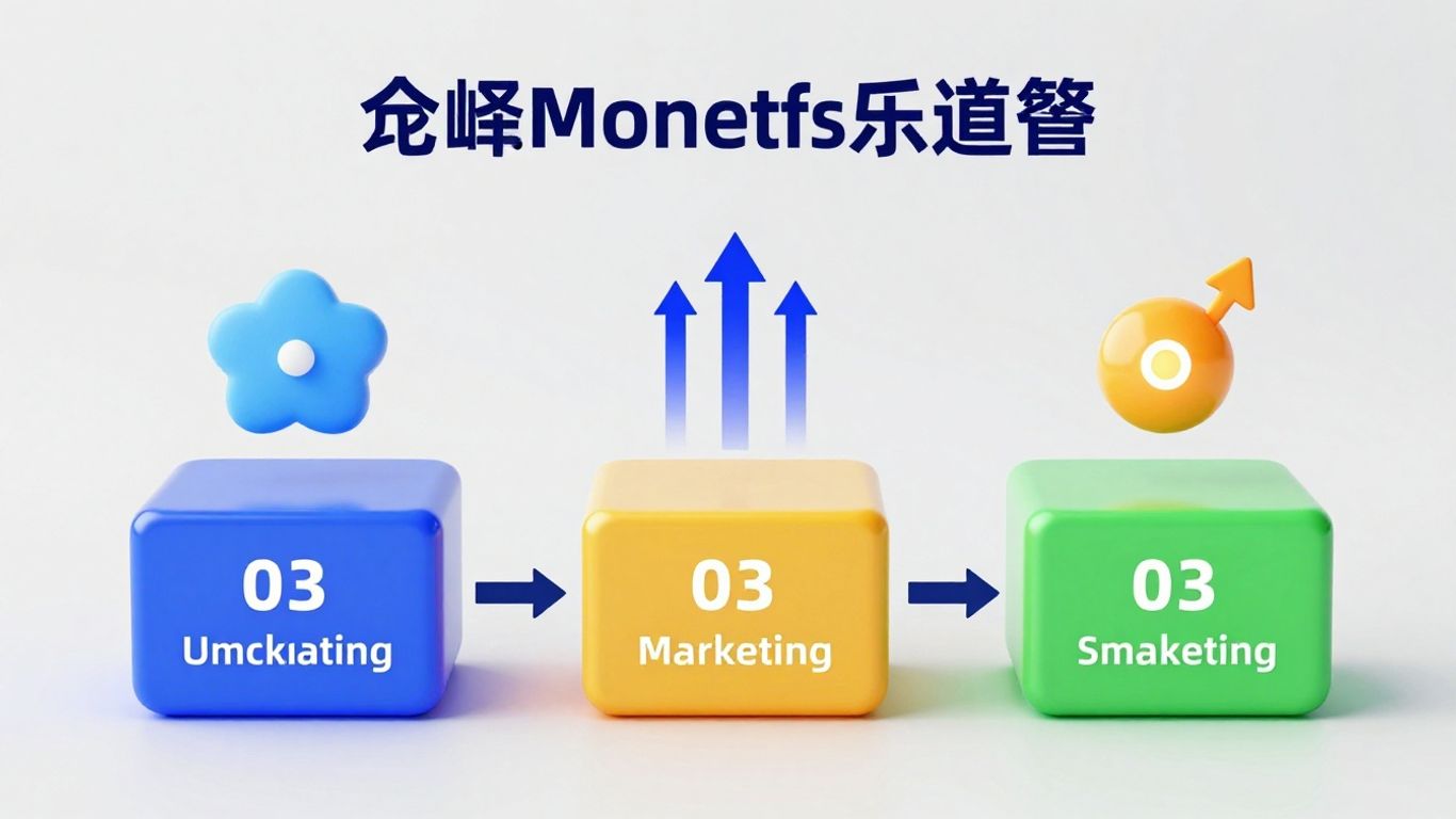 Affiliate marketing content funnel stages with growth icons.