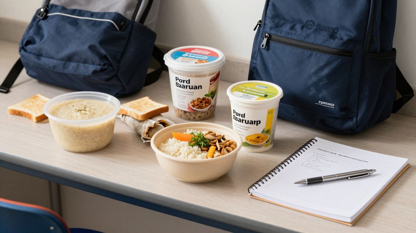 Quick student meals packed for a busy university week
