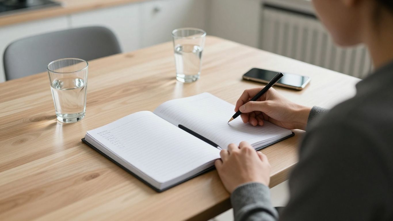 Patient preparing questions for NHS referral appointment