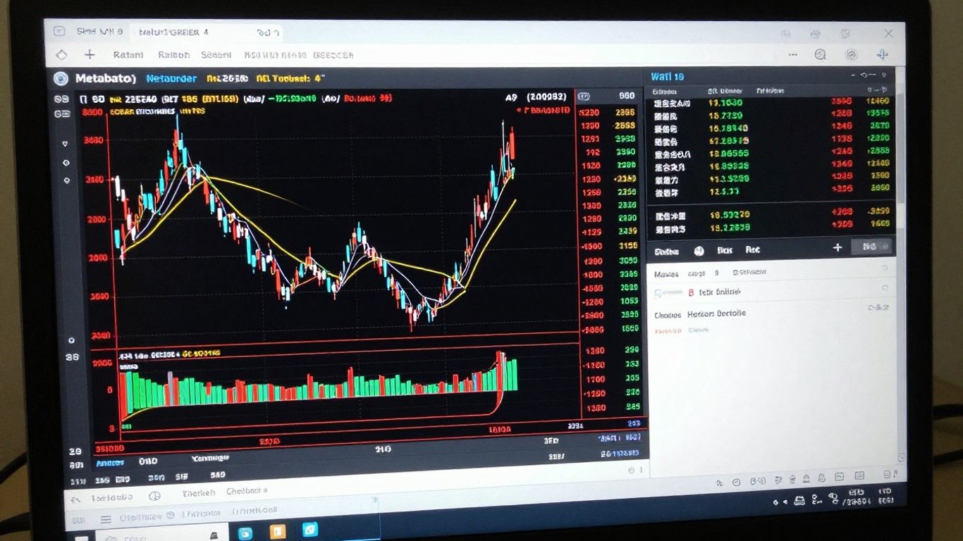 MT4 trading platform interface on a computer screen.