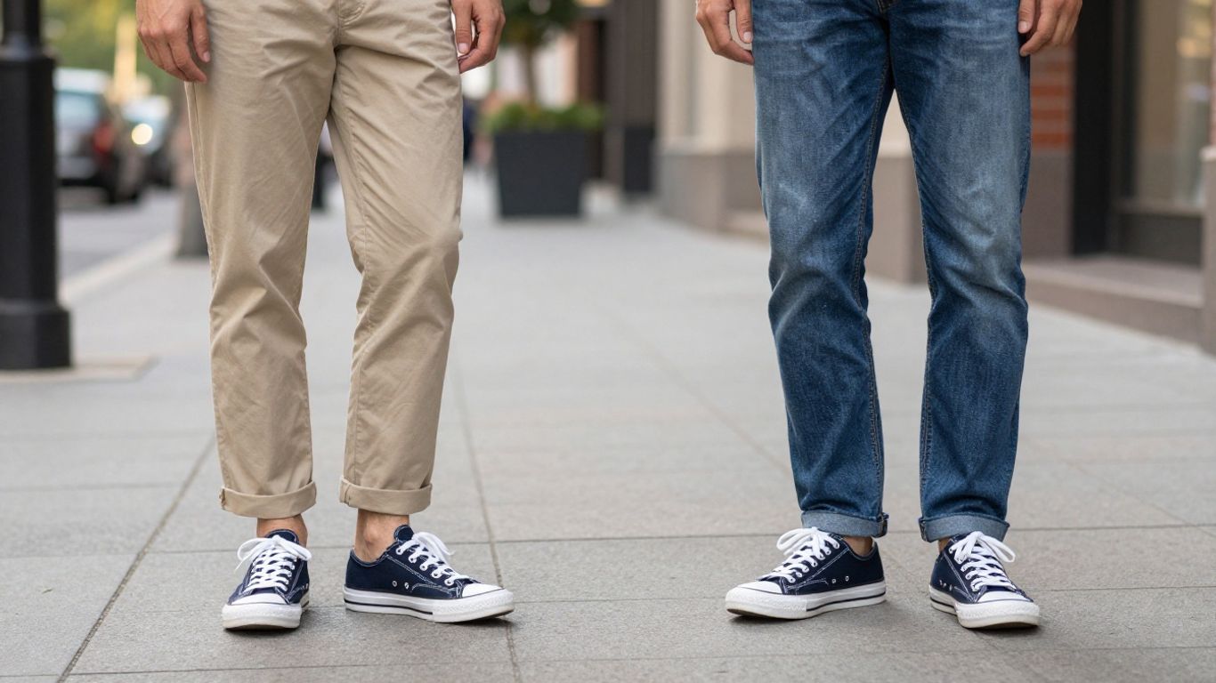 Adidași din pânză integrați într-o ținută casual