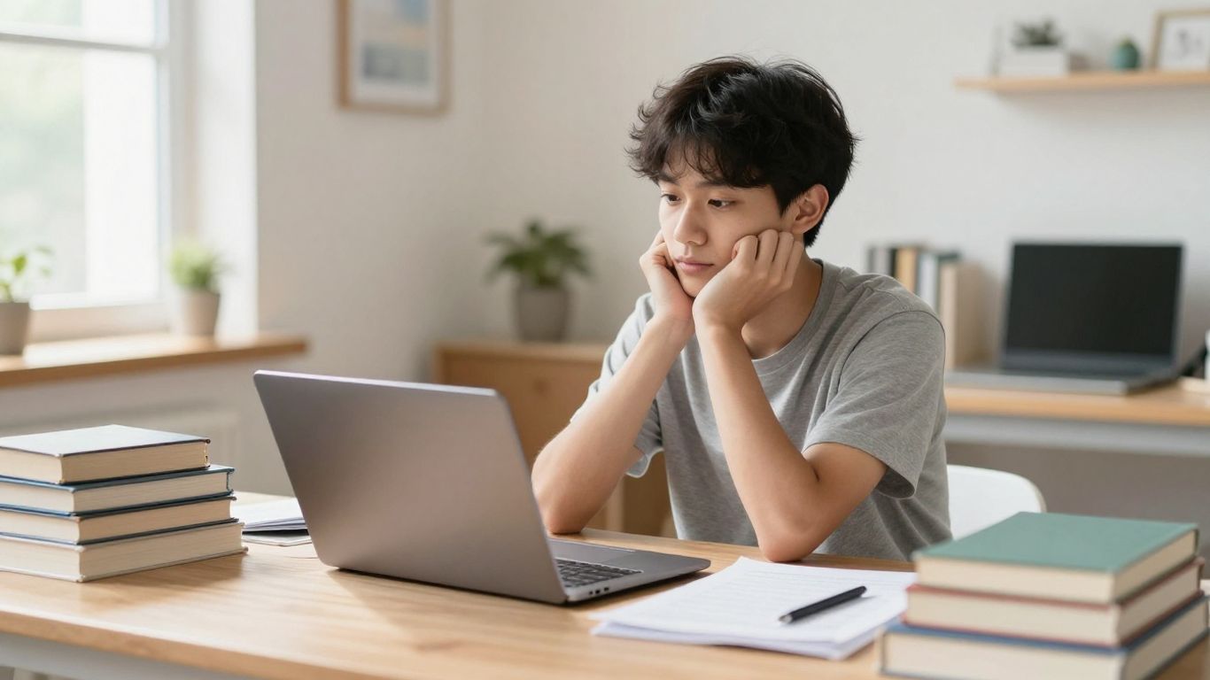 Estudiante usando bHIP para estudiar.
